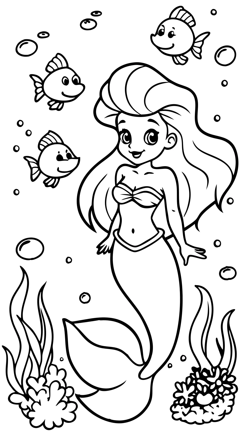 coloriage de la princesse Disney Ariel